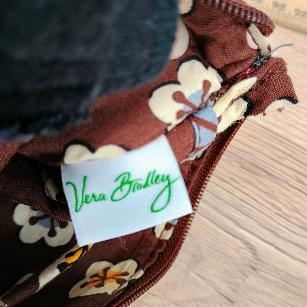 Vera Bradley Wristlet Bag Slate Blooms Bangle Handle Clutch Small Multicolor - Picture 5 of 14
